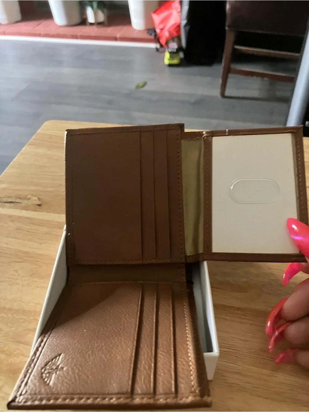 Dockers Tan Leather Card & Key Holder